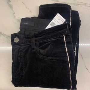 NWT J Brand Velvet Skinny Jean w/ Rhinestones